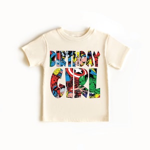 Superhero Girl Birthday Shirt, Superhero Girl Party Shirts, Birthday Party Shirt, Custom Super Hero Birthday T-Shirt