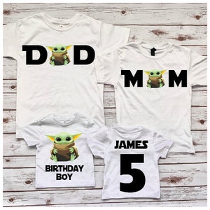 Custom Family Birthday Shirts, Space Themed, Personalize for whole family