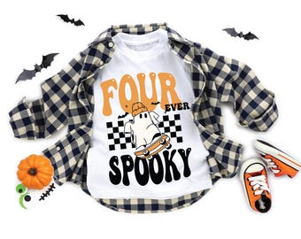 Halloween-födelsedagsskjorta för pojkar - personlig oktober-tröja