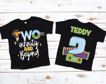 Personalized Toy Story Infinity Birthday Shirt for Kids - Custom Name Buzz Lightyear Party Tee