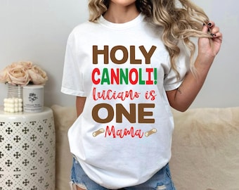 Custom Cannoli Parents Shirt, 1st Birthday, Meatball Shirt, First Birthday, One Little Tee, Birthday Shirt, Cost Per Shirt