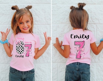 Ich war 6, jetzt bin ich 7 Mädchen Geburtstagsshirt | Passende Familien-T-Shirts | Lustiges 7th Turning Seven Meme