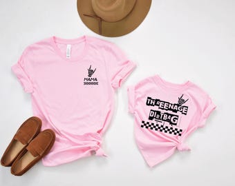 Threenage Dirtbag 3rd Birthday Rock Tee - Punk Checkered Toddler Shirt Unisex Kids Alternative Music Gift
