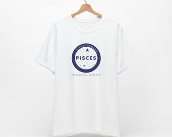 Vissen - sterrenbeeld, uniseks jersey T-shirt met korte mouwen