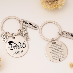 Class of 2025 Keychain, Graduation Gift for Her Him, Behind You All Your Memories, High School College Graduation, Bulk Grad Gifts 2025