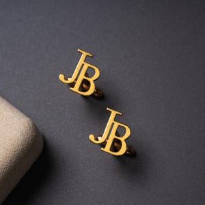 Custom Groomsmen Cufflinks, Personalized Initial Cufflinks, Groomsmen Proposal, Wedding Cufflinks, Monogrammed CufflinksBest Man Gift