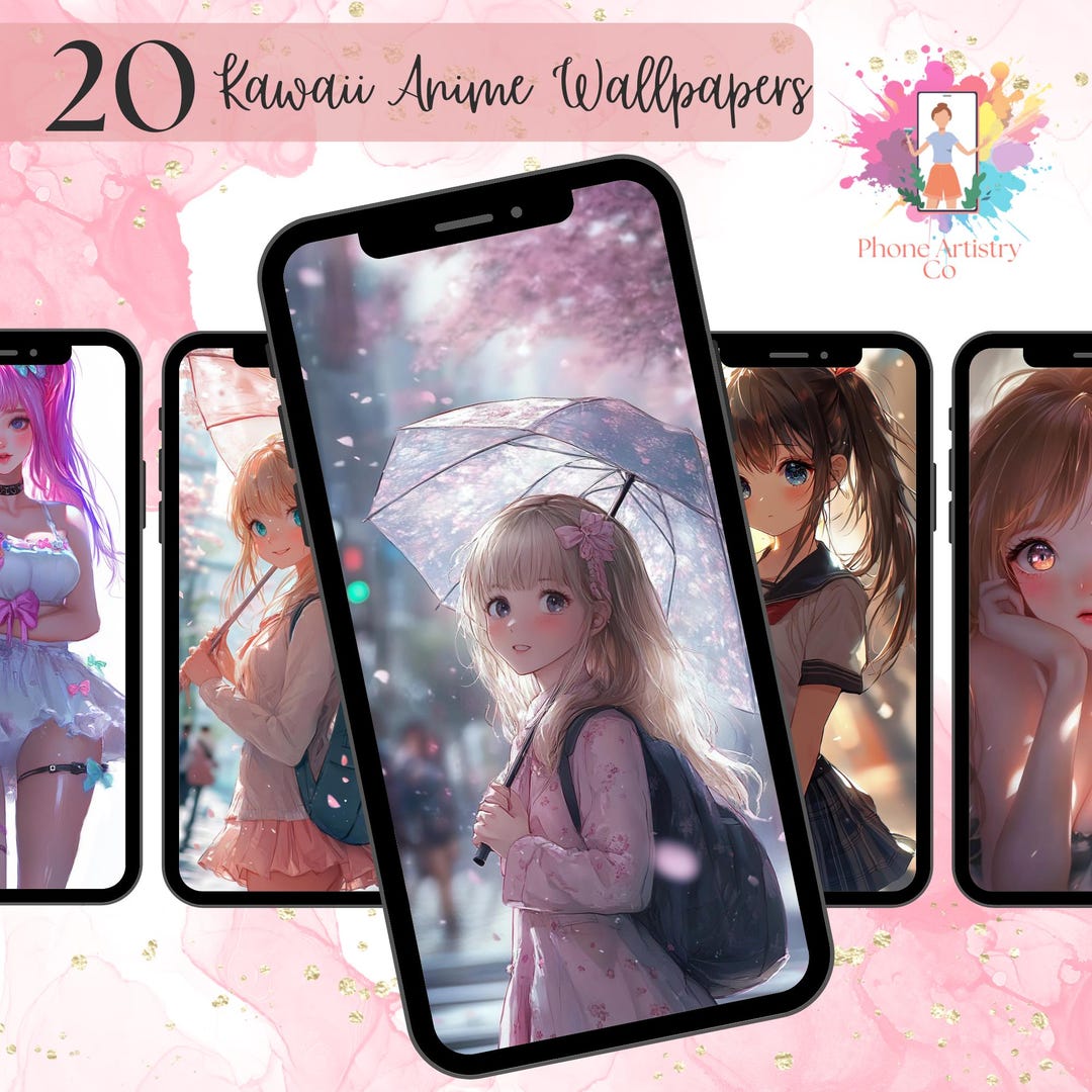 20 Cute Kawaii Anime iPhone Wallpapers, Delightful Backgrounds to