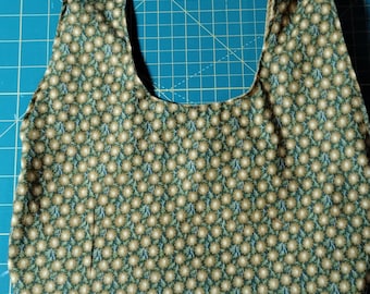 Japanese Knot Bag, Handbag, Lined Bag with Pocket, Medium Bag, Green Knot Bag