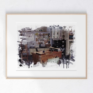 Mulder&#39;s office Print 8 x 10 unframed home decor small gift
