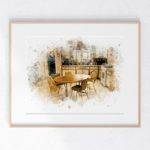 Dan and Rosie&#39;s Kitchen Print 8 x 10 unframed home decor small gift