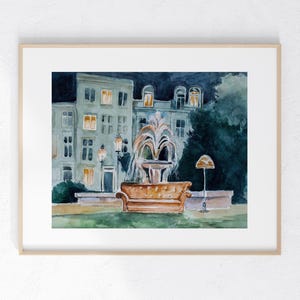 Central Park watercolor Print 8 x 10 unframed home decor small gift TV Show