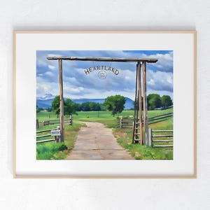 Heart Ranch Print 8 x 10 unframed home decor small gift TV Show
