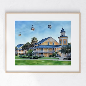 Disney Caribbean Resort Print 8 x 10 unframed home Disney decor