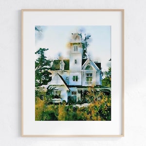 Owen&#39;s House Watercolor Print 8 x 10 unframed home decor small gift