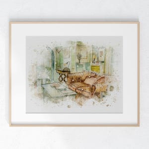 TV Show Watercolor Print 8 x 10 unframed home decor small gift