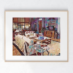 Monica&#39;s Living room Print 8 x 10 unframed home decor small gift TV Show