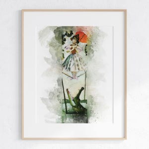 Haunted Mansion Portrait watercolor Print 8 x 10 unframed home Disney decor