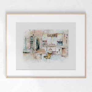 Dan and Rosie&#39;s Kitchen Print 8 x 10 unframed home decor small gift
