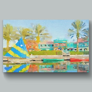 Disney Caribbean Resort watercolor Print 7 x 11 unframed home Disney decor