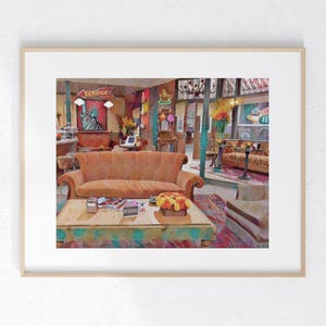 Coffee Shop Print 8 x 10 unframed home decor small gift TV Show