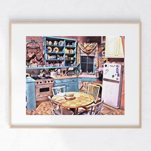 Monica&#39;s Kitchen Print 8 x 10 unframed home decor small gift TV Show