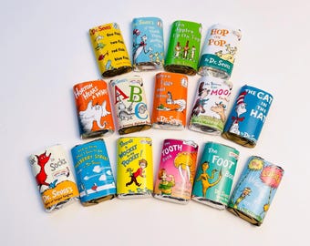 50 Books Personalized Mini Candy Bar Wrappers for party favors small gifts