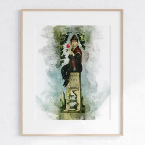 Haunted Mansion Portrait watercolor Print 8 x 10 unframed home Disney decor