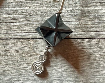 Sacred Geometry Merkaba Bookmark with Hematite. Gift for reader. Balance your energy and read deeply. Gift for Mother, Father, or reader