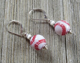 BASEBALL EARRINGS - sport girl gift, novelty jewelry, team coach gift, I can pitch them your way, no foul novelty gift for sports fan
