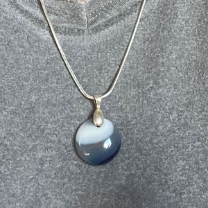 Blue agate necklace