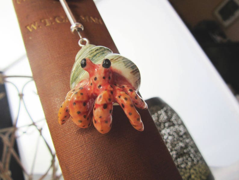 HERMIT CRAB BOOKMARK Squiggle Bookmarks Beach Theme Bookmark Reader Great Gift Book Accessories Marker For Books image 4