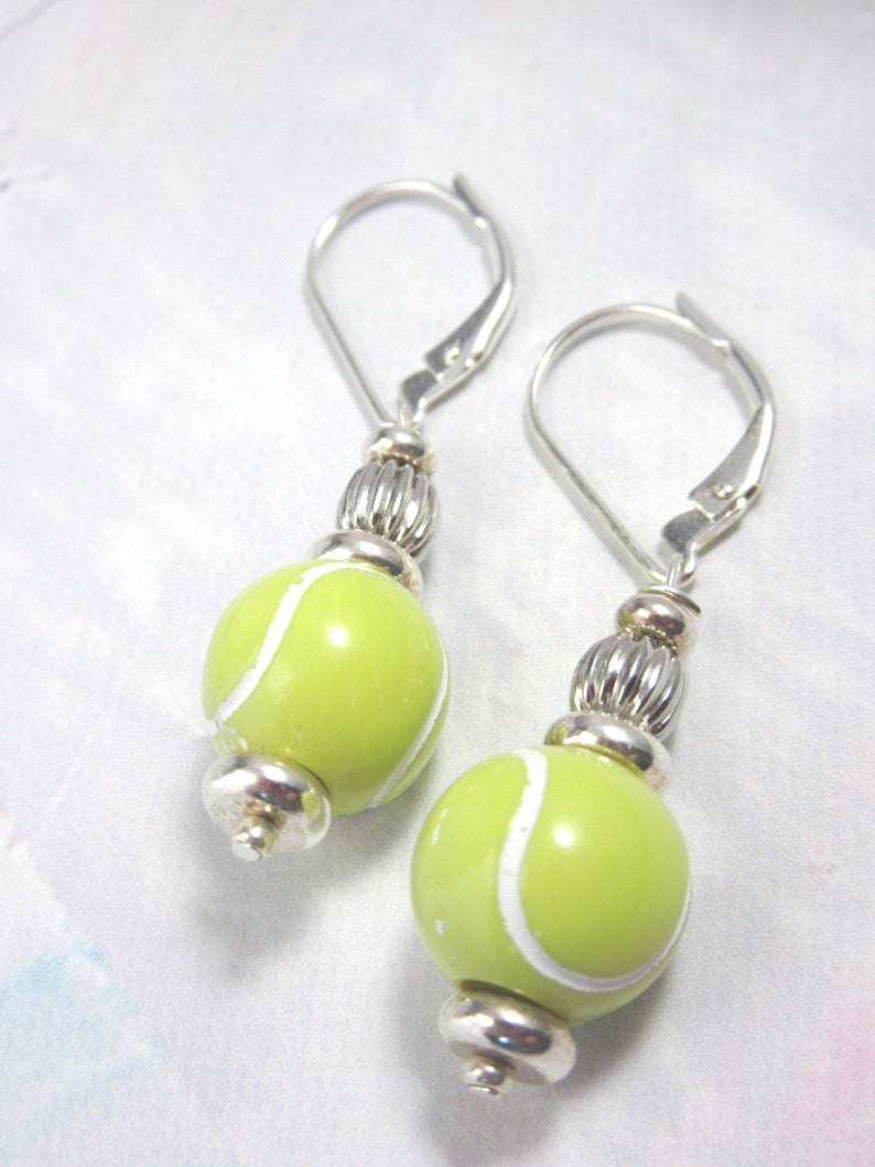 TENNIS BALL EARRINGS Sports Girl Earrings Beautiful Girl Etsy