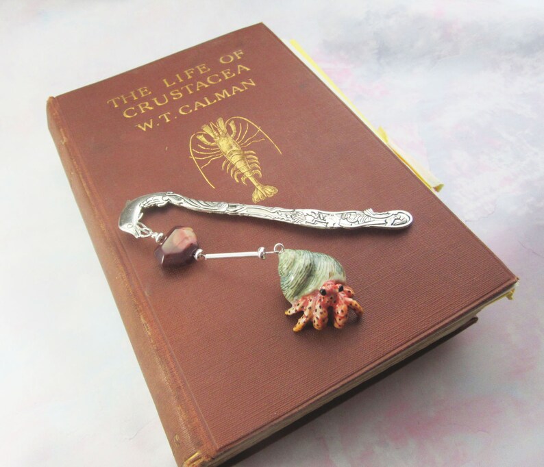 HERMIT CRAB BOOKMARK Squiggle Bookmarks Beach Theme Bookmark Reader Great Gift Book Accessories Marker For Books image 2