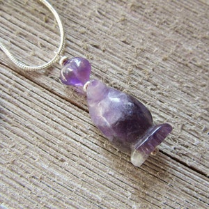 Handcrafted Purple Amethyst Penguin Earrings, Animal Lover Jewelry