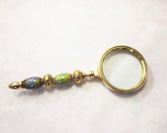 MOOD BEAD BOHO - Magnifying Glass Magnifier, Color Changing, Boho Gift Office Decor, Teen or Kid Useful Tool