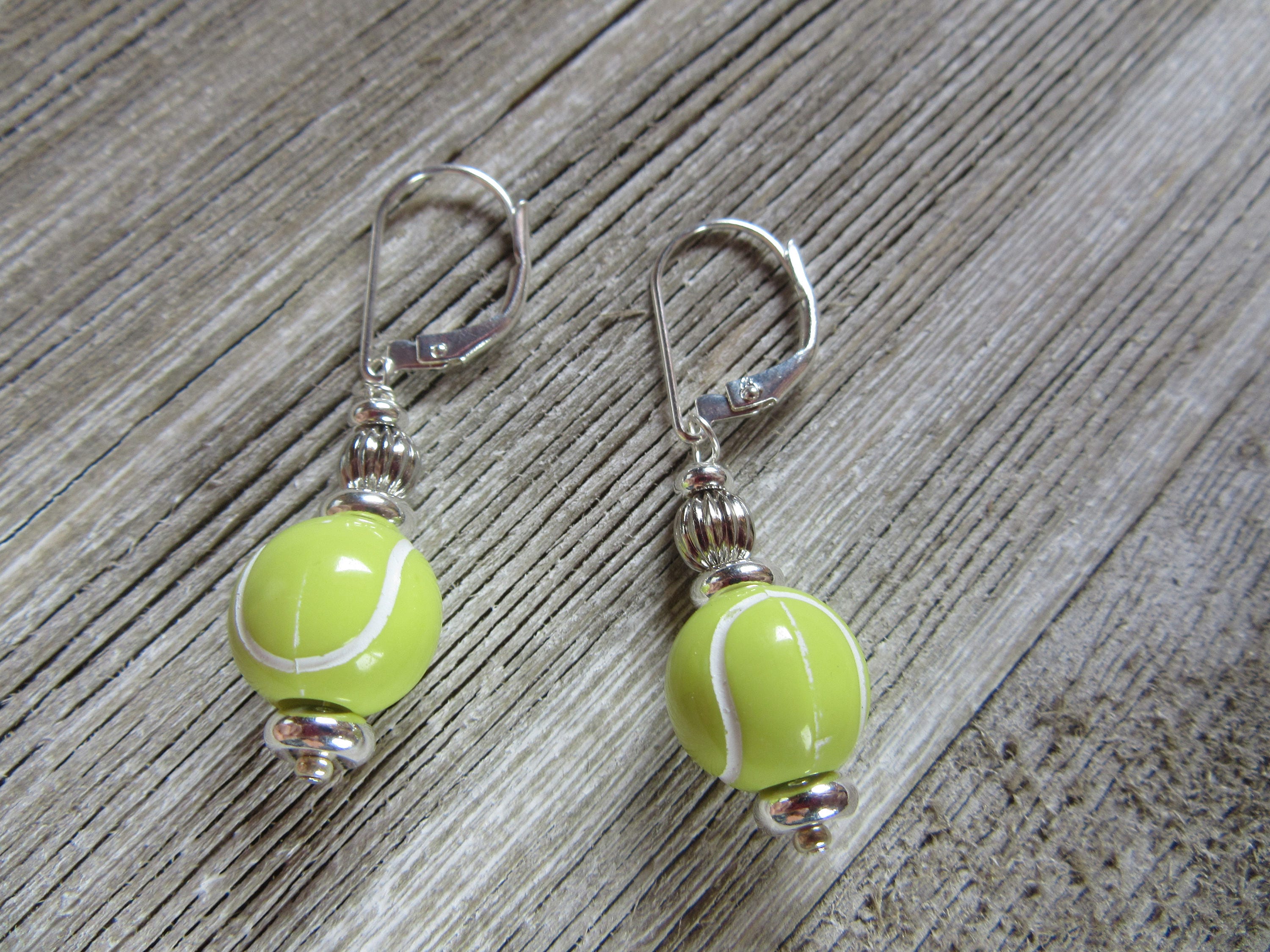 TENNIS BALL EARRINGS, Gift for Tennis Player, Woman's Jewelry, Tennis Pro  Bling, Fun Novelty Sports Earrings, Tennis Tournament Jewelry 