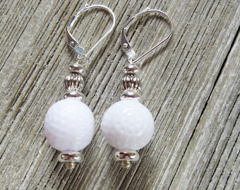 Golf Ball Earrings - Golfer Jewelry, WomanGift , Fun Golf Ball Novelty Earrings. A fun golf earring to putt around in will not tee you off!