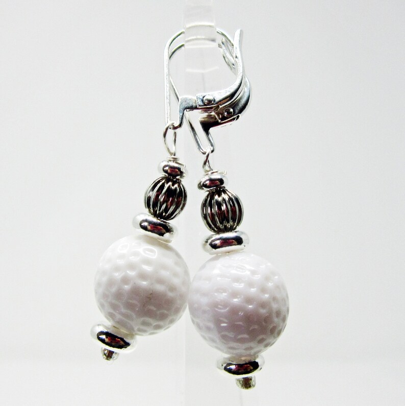 Golf Earrings a Gift for Woman Golfer. Golf Ball Jewelry a Fun Etsy