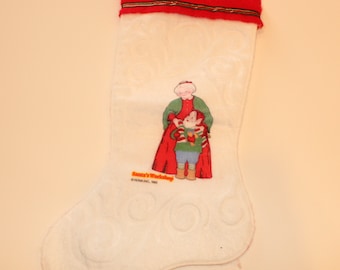 Vintage Christmas Stocking Santa's Workshop Noma