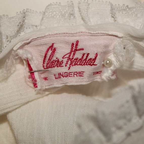 Vintage Claire Haddad White Gauzy Long Lace Accen… - image 4