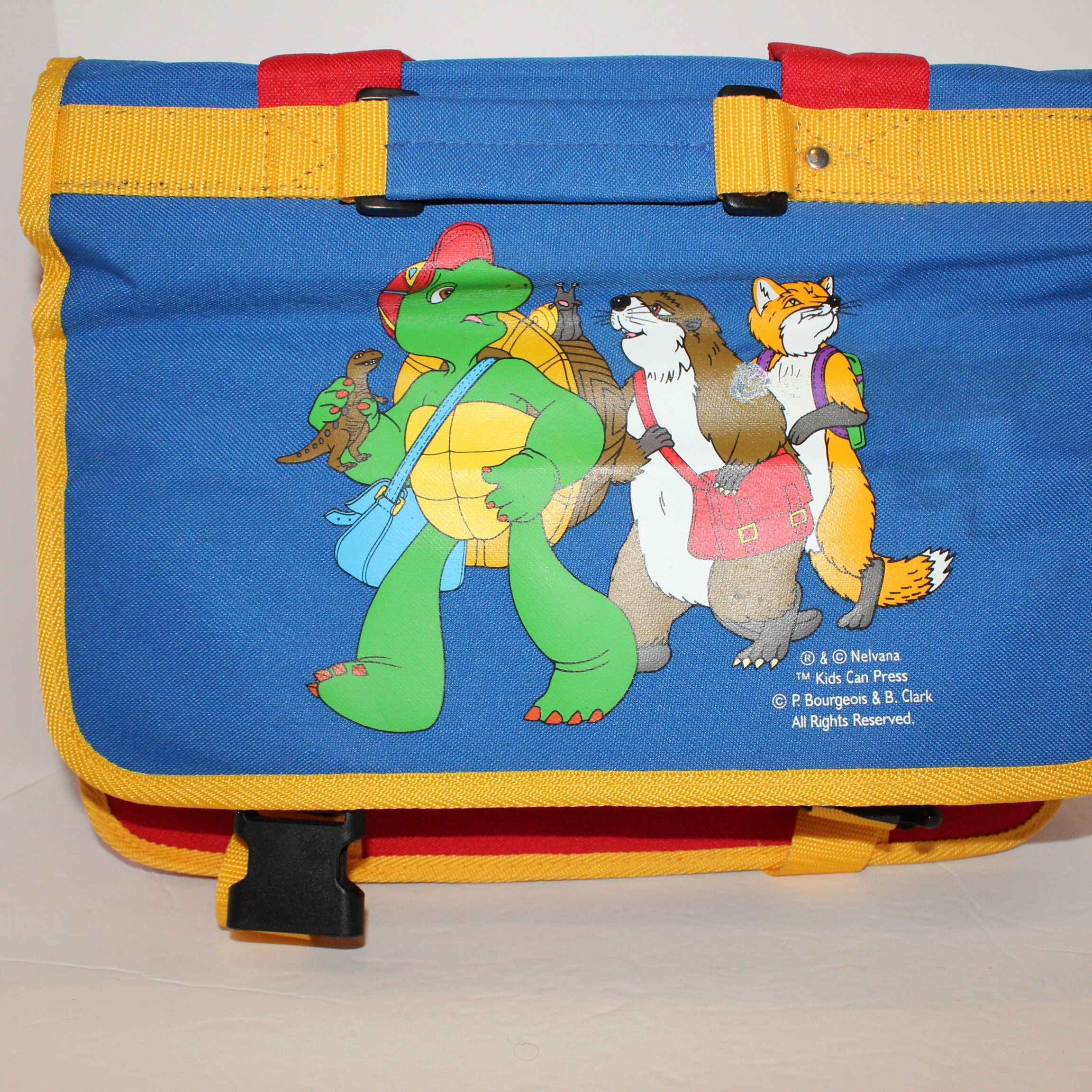 Vintage 1990s Franklin Turtle Book bag Backpack Briefcase