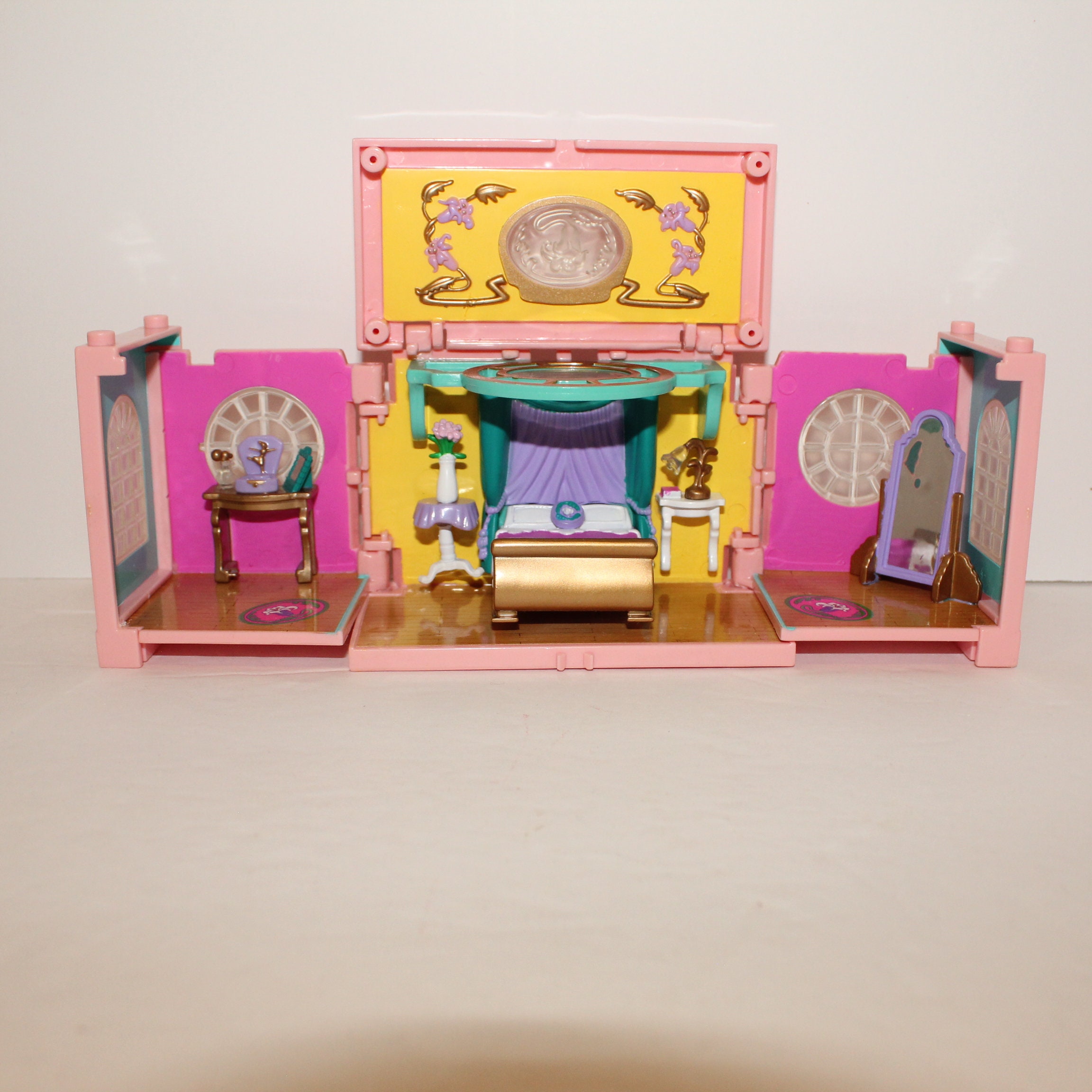 Polly Pocket 1999 – Deluxe Mansion Dream Builders – Maison De Poupée Vintage Incomplète
