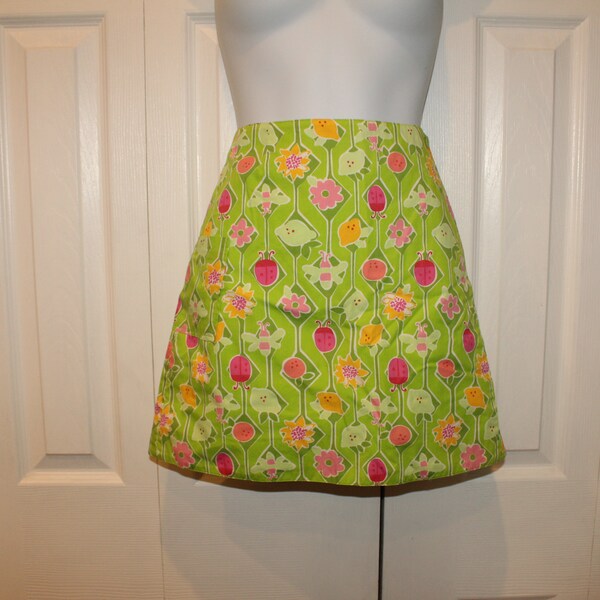 Jupe Fille Lilly Pulitzer – Tournesols Et Abeille – Bleu/jaune – Taille 6 – Été