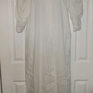 Vintage Claire Haddad White Gauzy Long Lace Accents Modest Sexy Nightgown image 2