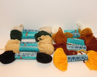 Vintage Anchor Tapestry Embroidery Craft Wool Thread Lot