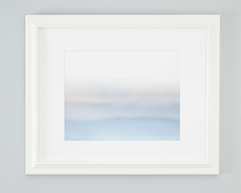 Abstract Zen Large Wall Art in Blue. Relaxing Bedroom Decor Etsy