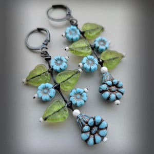 Seria Blossom, kolczyki z koralików szklanych