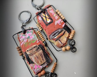 Whiskey Barrel Artisan Earrings