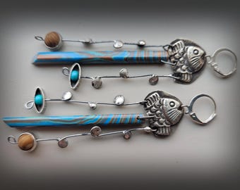 Rainbow Trout Calsilica Earrings