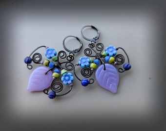 Blossom Series, Glass Beaded Earrings